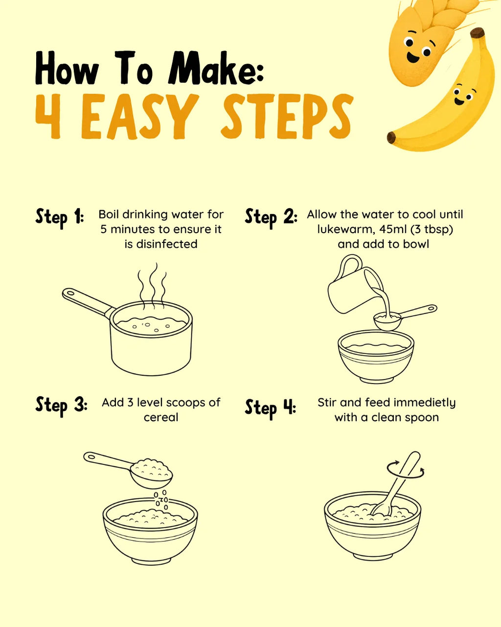 Wheat Banana Baby Cereal