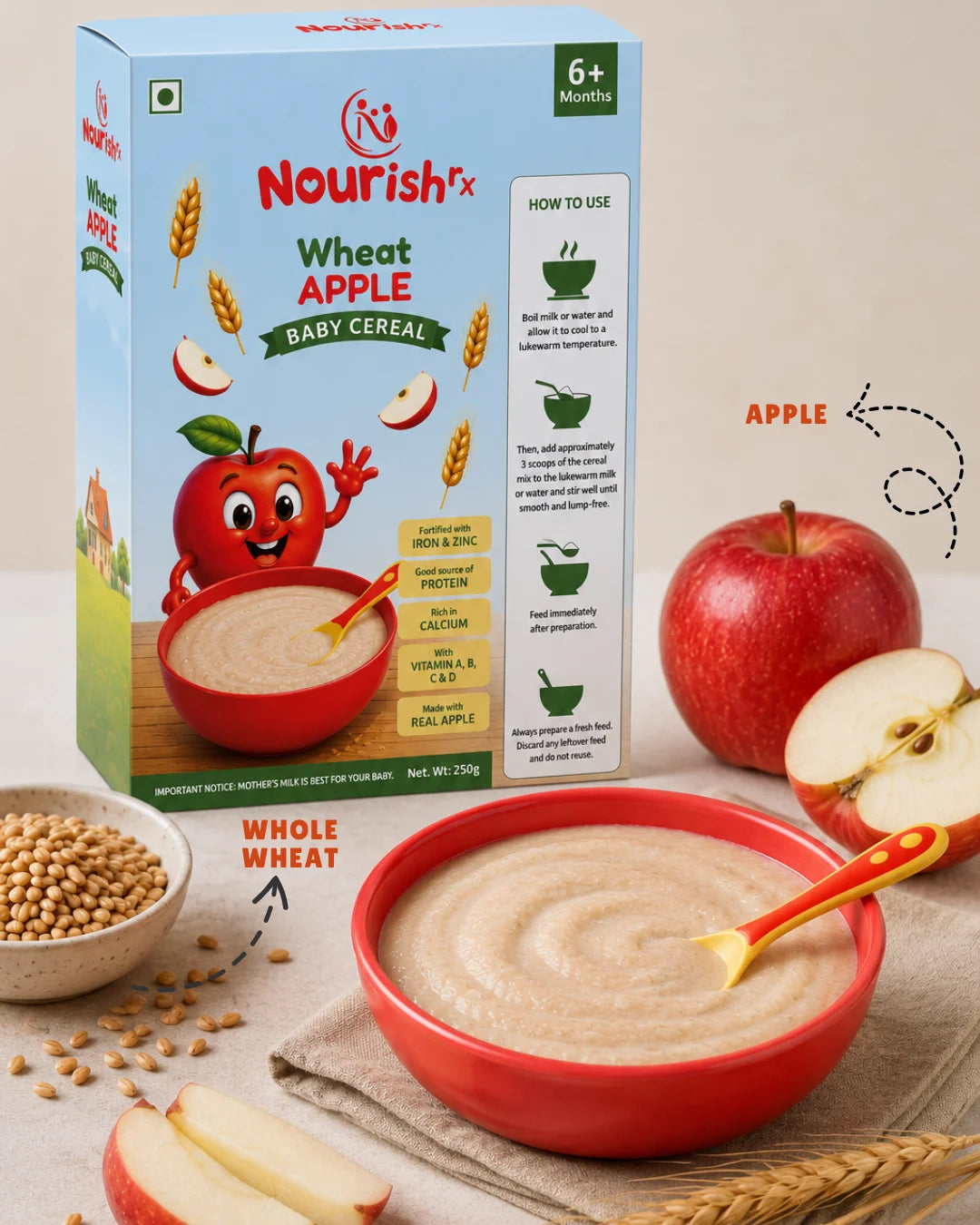 Wheat Apple Baby Cereal