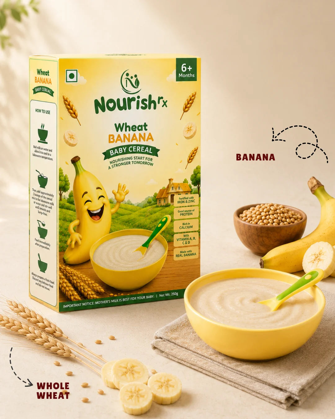 Wheat Banana Baby Cereal